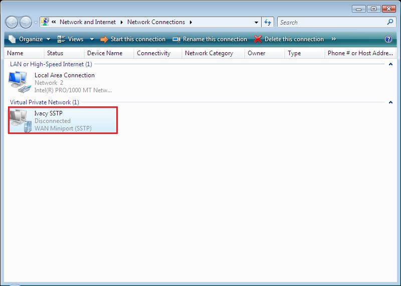 Remove Vpn Connection Windows Vista