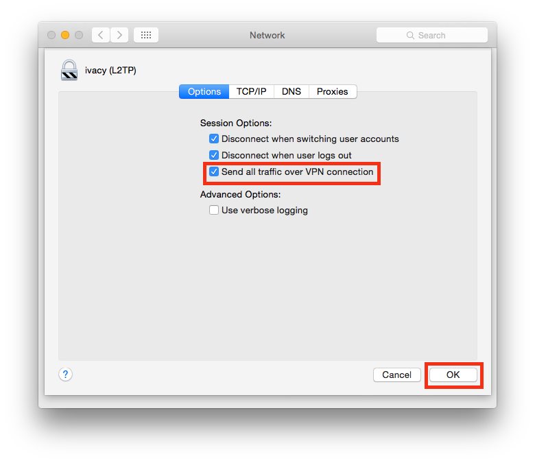VPN Settings on Mac