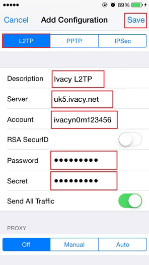 Cpnfigure VPN on iPhone