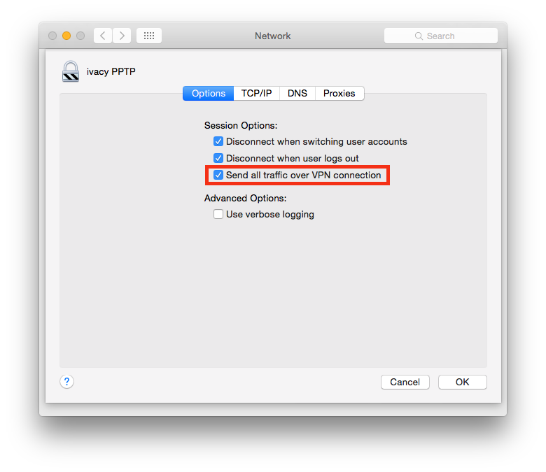 VPN Settings on Mac