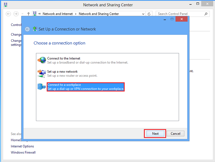 windows 8 connect to internet