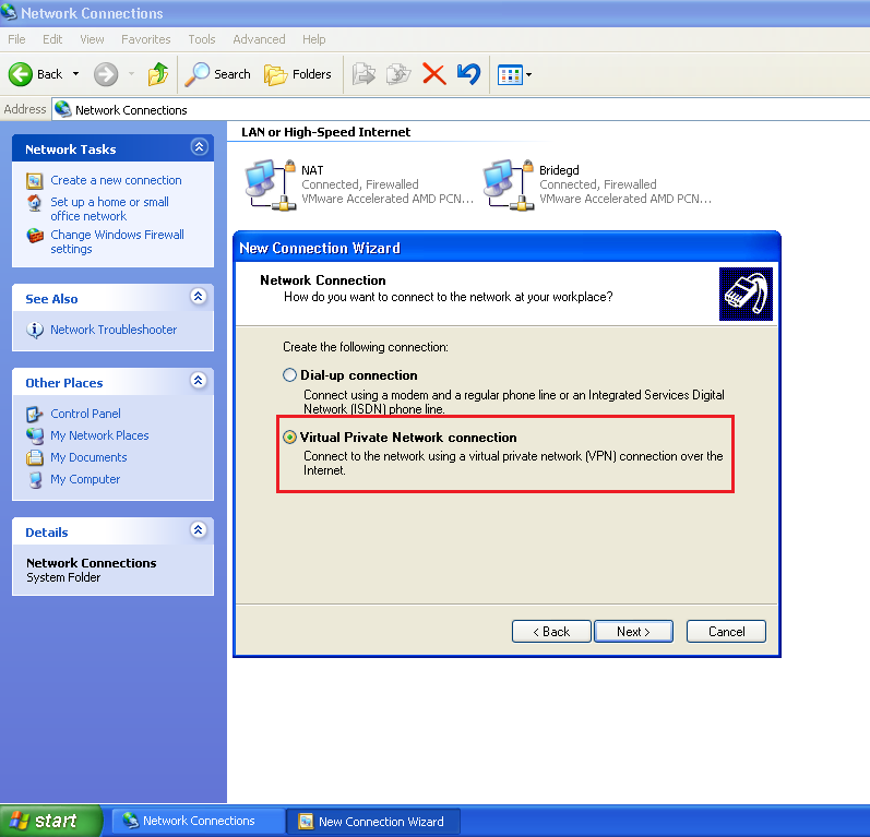 configuring vpn server windows xp