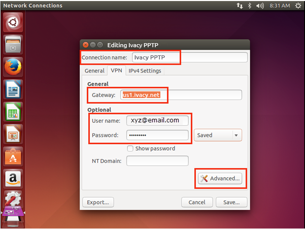 Ubuntu pptp client настройка