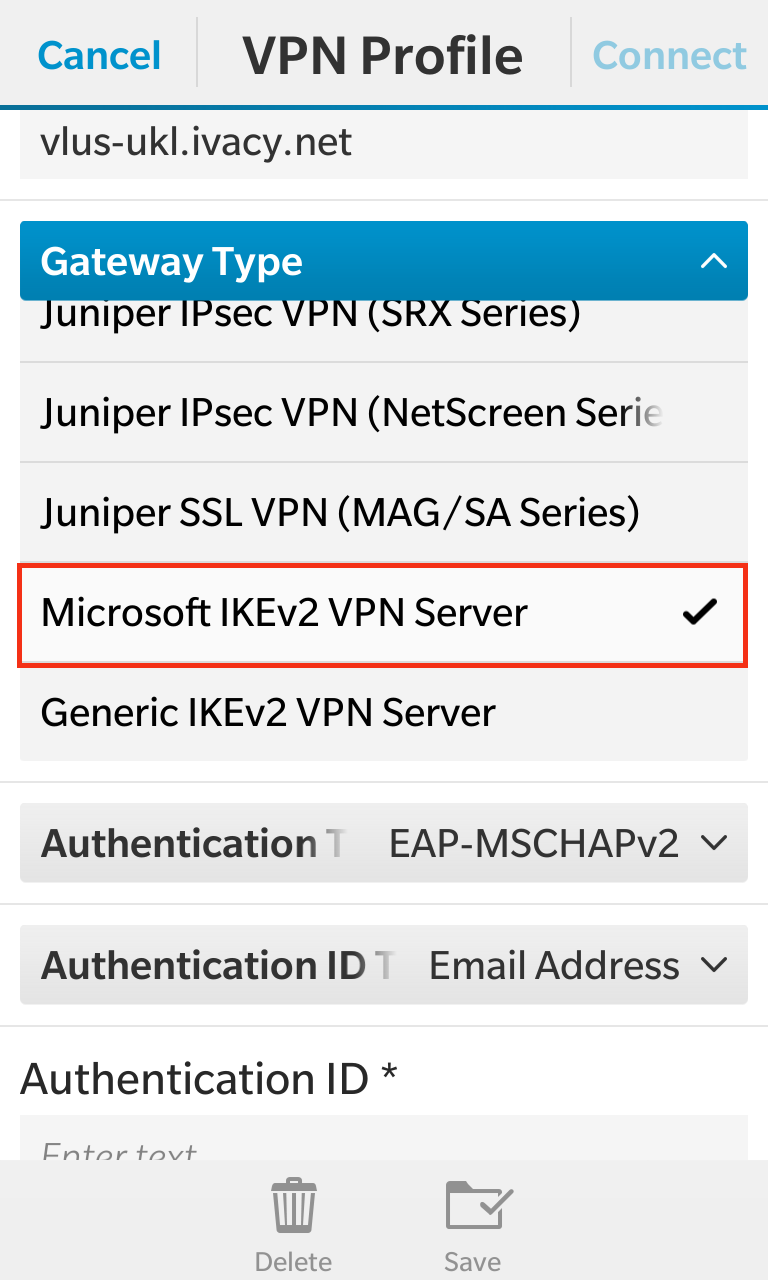 Настройка vpn blackberry playbook