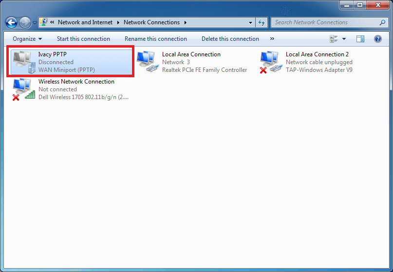 Windows 7 Network Connections
