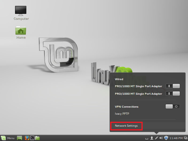 Сбой подключения vpn linux mint