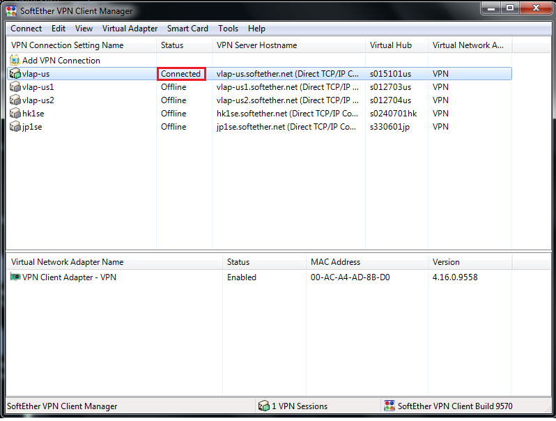 Enable Split Tunneling Vista