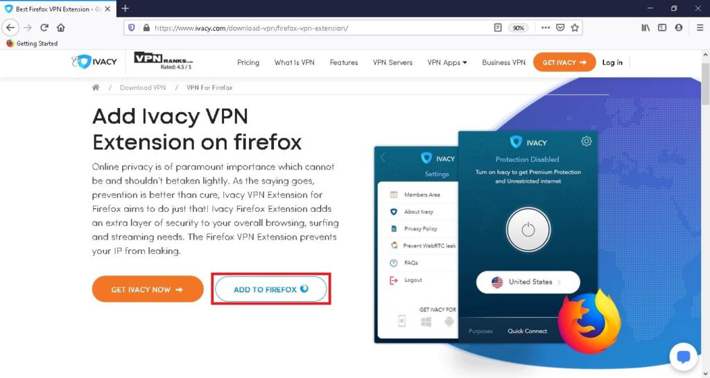 How To Configure and Run Ivacy Firefox Extension of Mozilla Firefox Browser